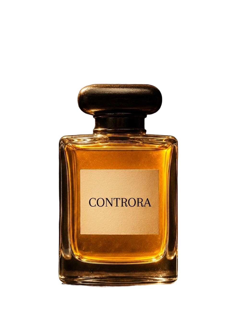 Il flacone della maison Memoria, sospeso in penombra dorata