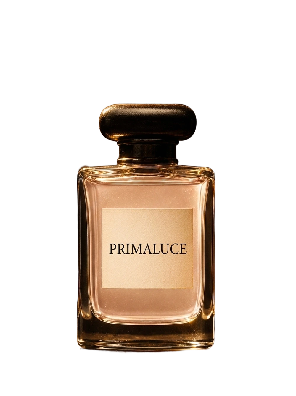 Il flacone PRIMALUCE, liquido champagne rosato